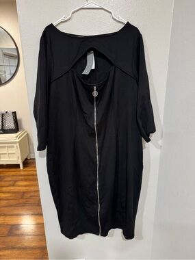 NWT Lane Bryant black sleek dress with cleavage cutout